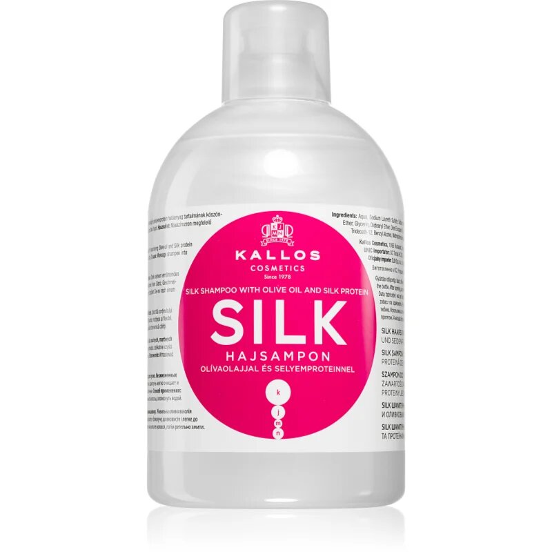 Kallos KJMN Professional Silk svilnato nežen šampon za suhe in občutljive lase 1000 ml