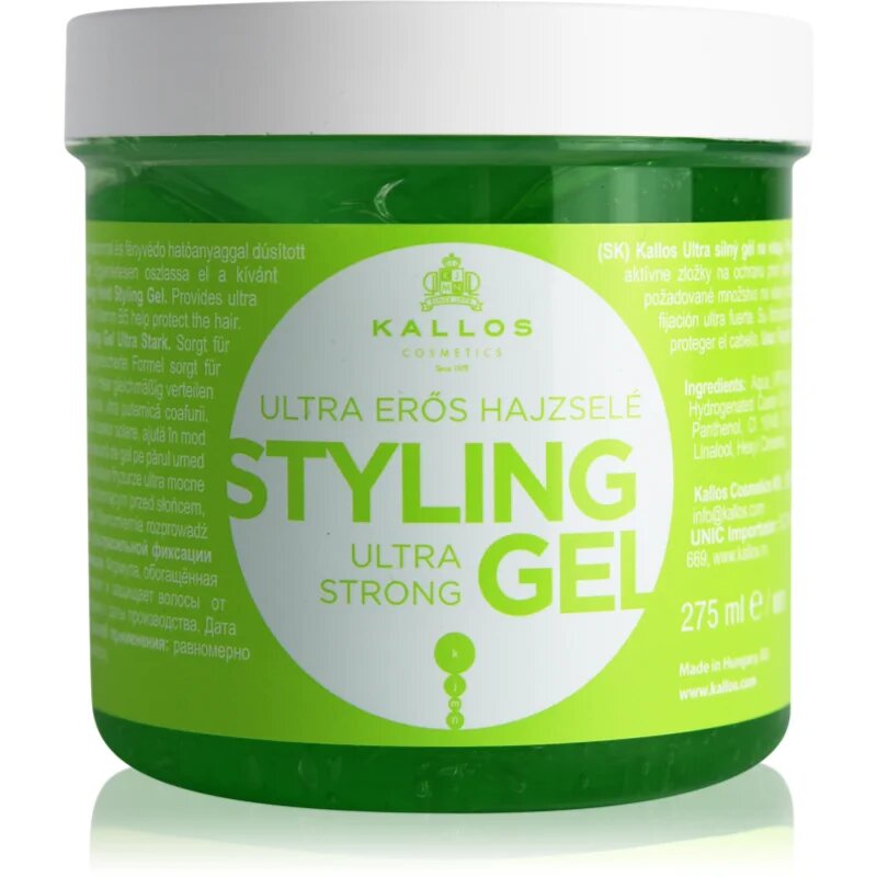 Kallos KJMN Ultra Strong Styling Gel ekstra močan gel za lase 275 ml
