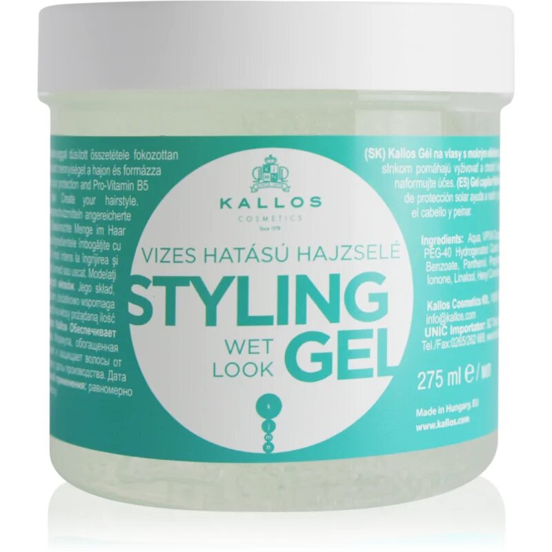 Kallos KJMN Wet Look Styling Gel gel za lase z mokrim učinkom 275 ml