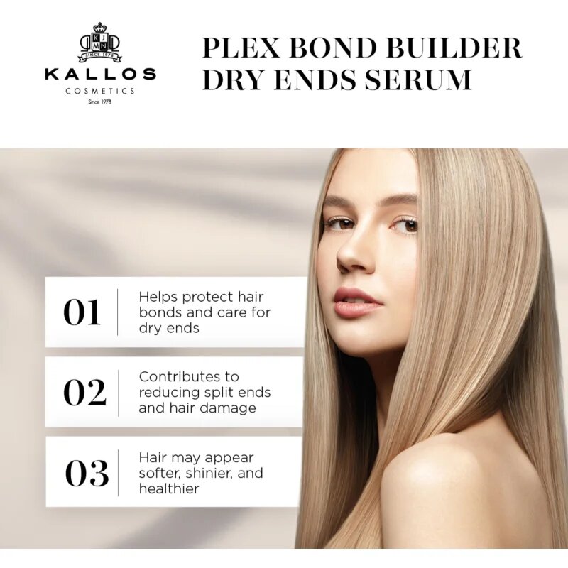Kallos Plex Dry Ends Serum vlažilni in hranilni serum za suhe konice las 50 ml
