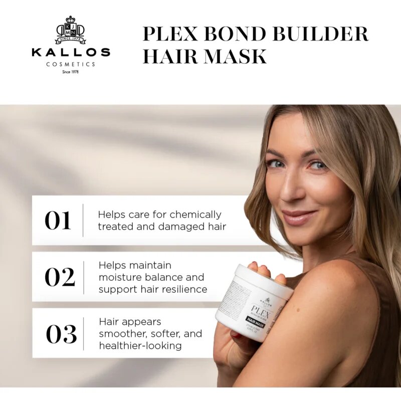Kallos Plex Hair Mask regeneracijska maska za poškodovane in kemično obdelane lase 275 ml