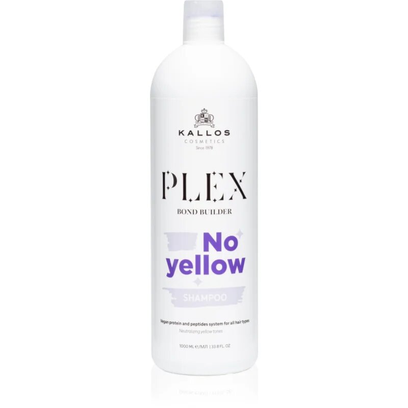 Kallos Plex No Yellow šampon za nevtralizacijo rumenih tonov 1000 ml