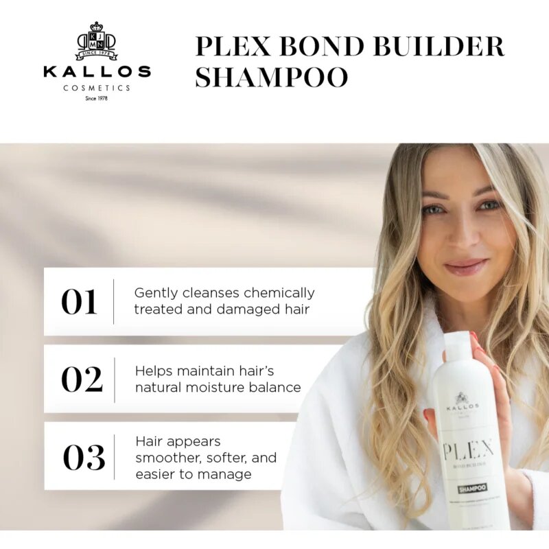 Kallos Plex Shampoo regeneracijski šampon za poškodovane in kemično obdelane lase 500 ml