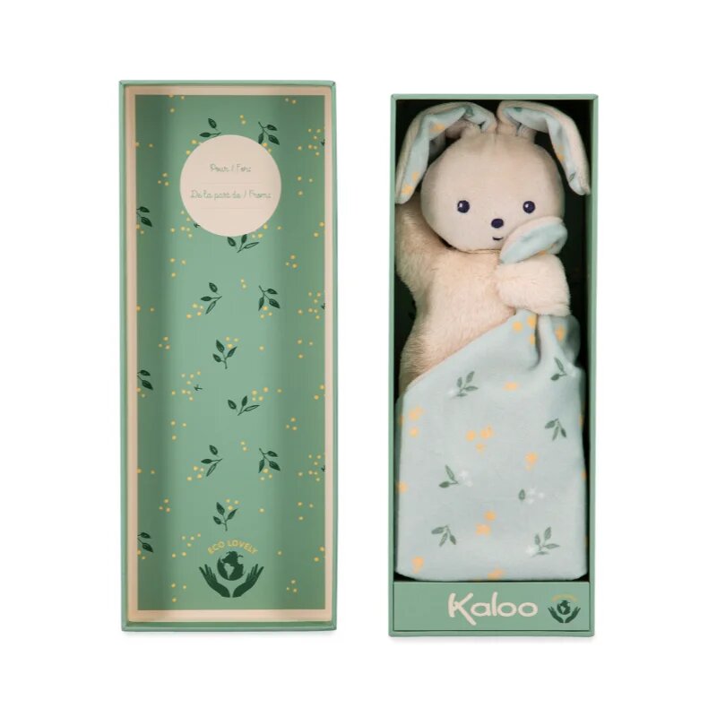 Kaloo Carre Douceur plišasta igrača Mint Rabbit 1 kos