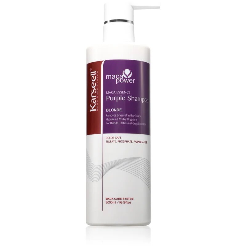 Karseell Purple Shampoo vijoličen šampon za nevtralizacijo rumenih odtenkov 500 ml