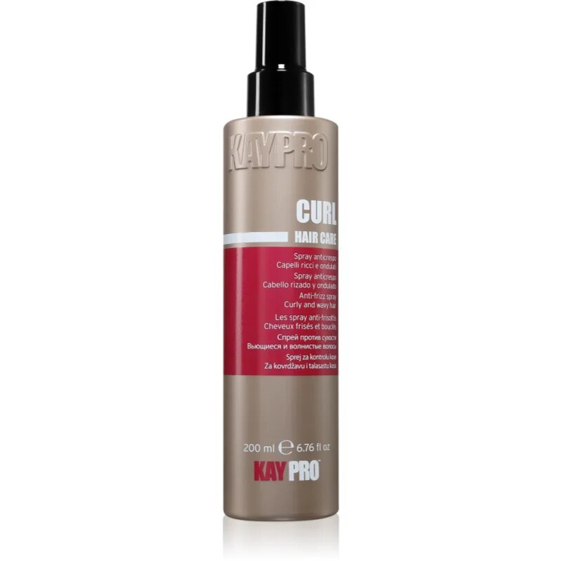 Kaypro Curl Hair Care Anti-Frizz Spray nega brez spiranja za valovite in kodraste lase 200 ml