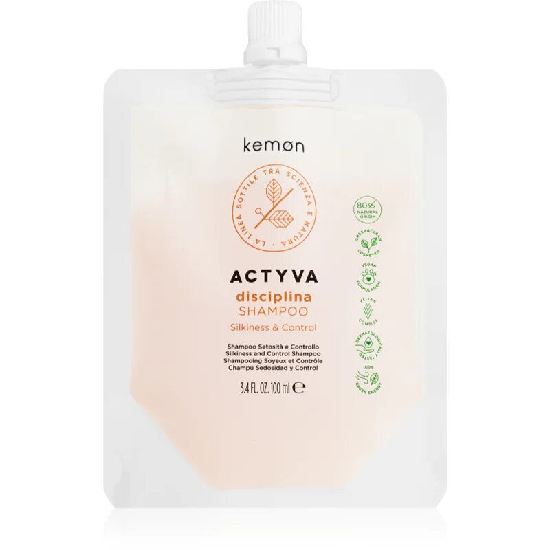 Kemon Group Actyva Disciplina regeneracijski in vlažilni šampon za krhke lase brez sijaja 100 ml