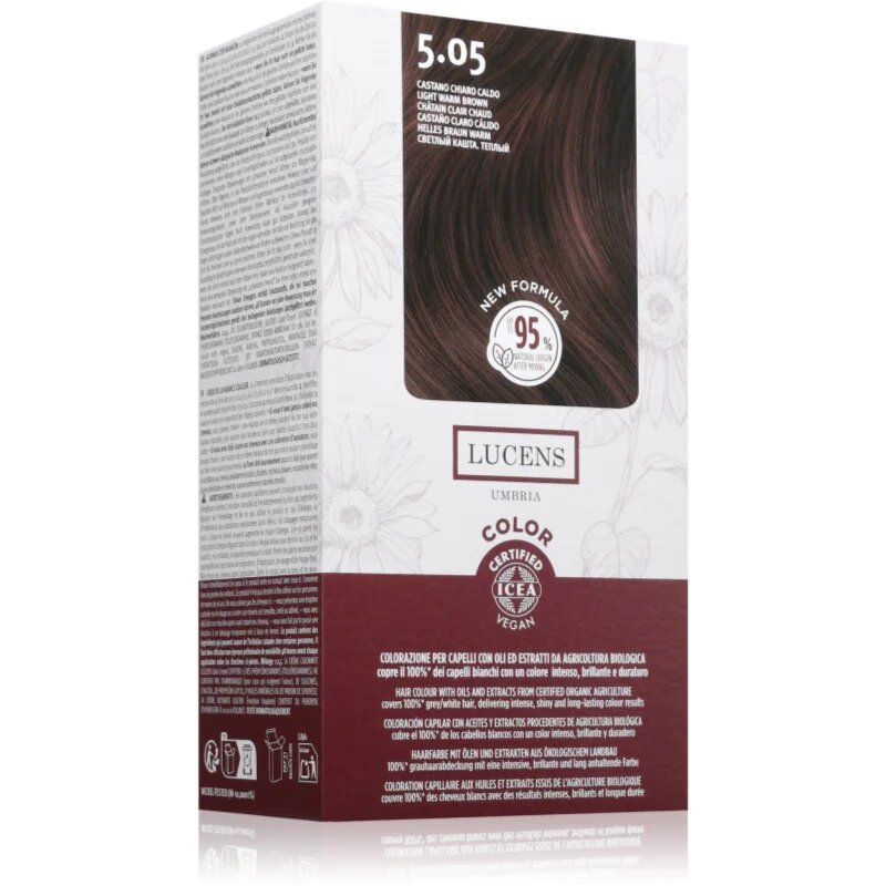 Kemon Group Lucens Umbria barva za lase odtenek 5.05 Castano Chiaro Caldo 100 ml