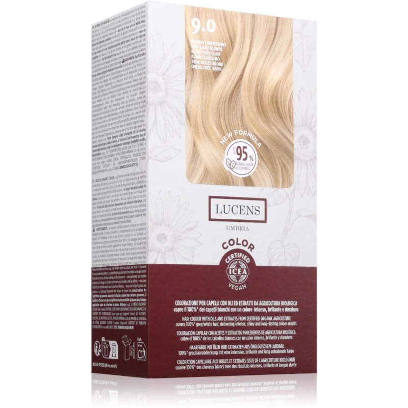 Kemon Group Lucens Umbria barva za lase odtenek 9.0 Biondo Chiarissimo 100 ml
