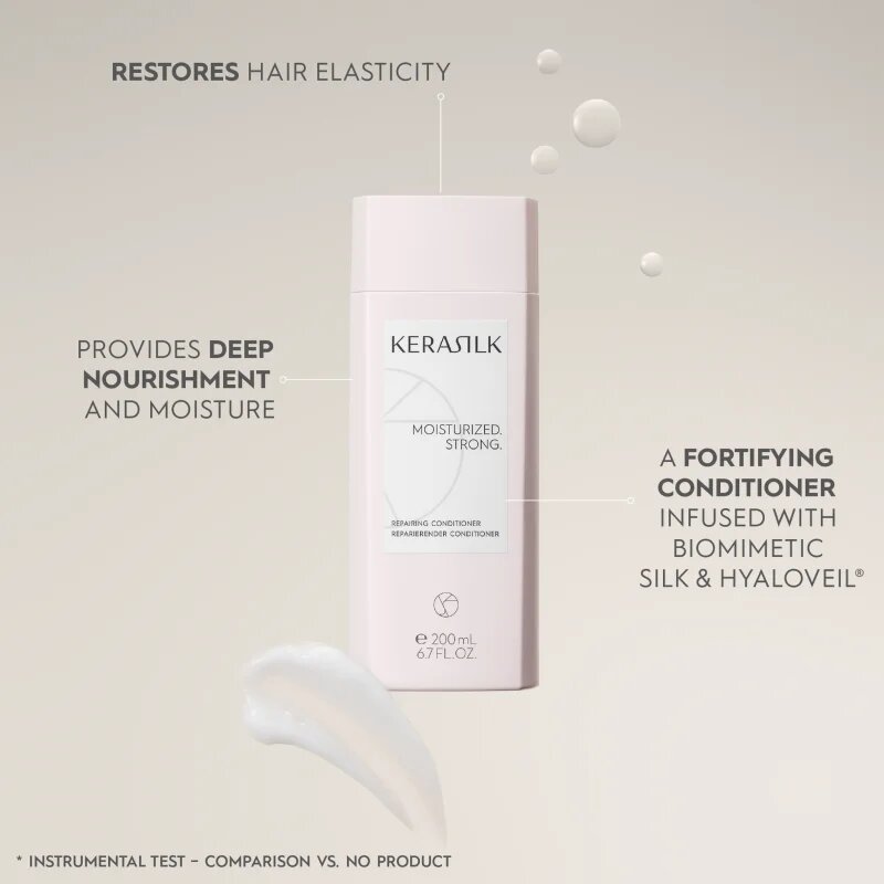 KERASILK Essentials Repairing Conditioner vlažilni balzam za suhe in poškodovane lase 200 ml