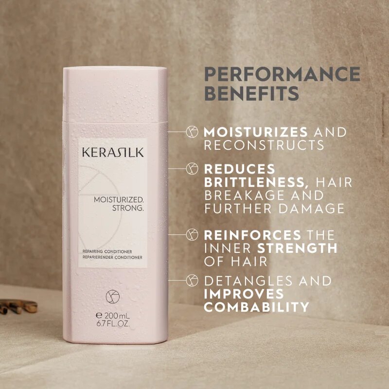 KERASILK Essentials Repairing Conditioner vlažilni balzam za suhe in poškodovane lase 200 ml