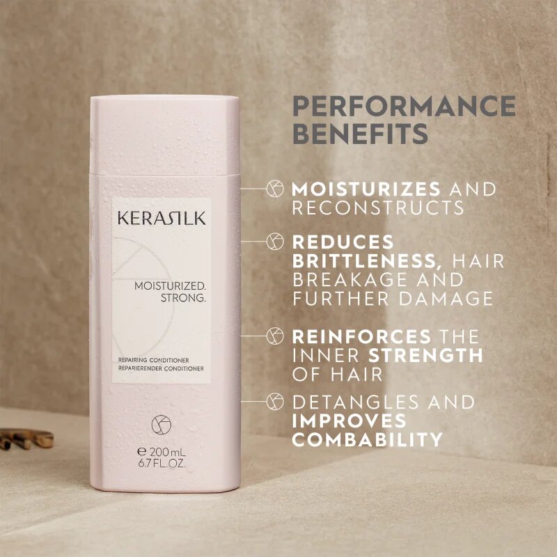 KERASILK Essentials Repairing Conditioner vlažilni balzam za suhe in poškodovane lase 750 ml