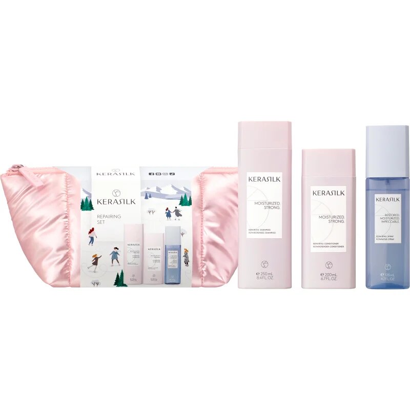 KERASILK Essentials Repairing Set 2026 darilni set za suhe in poškodovane lase