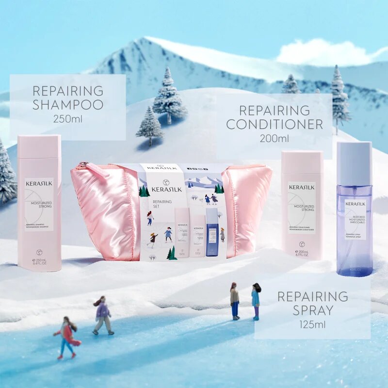 KERASILK Essentials Repairing Set 2026 darilni set za suhe in poškodovane lase