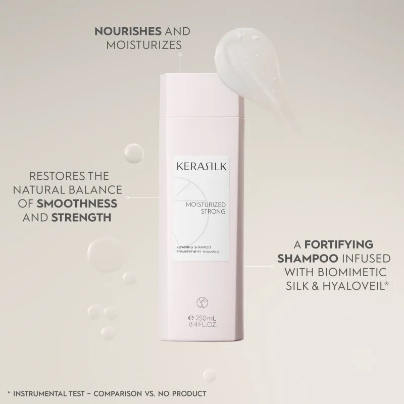 KERASILK Essentials Repairing Shampoo čistilni in hranilni šampon za suhe in poškodovane lase 250 ml