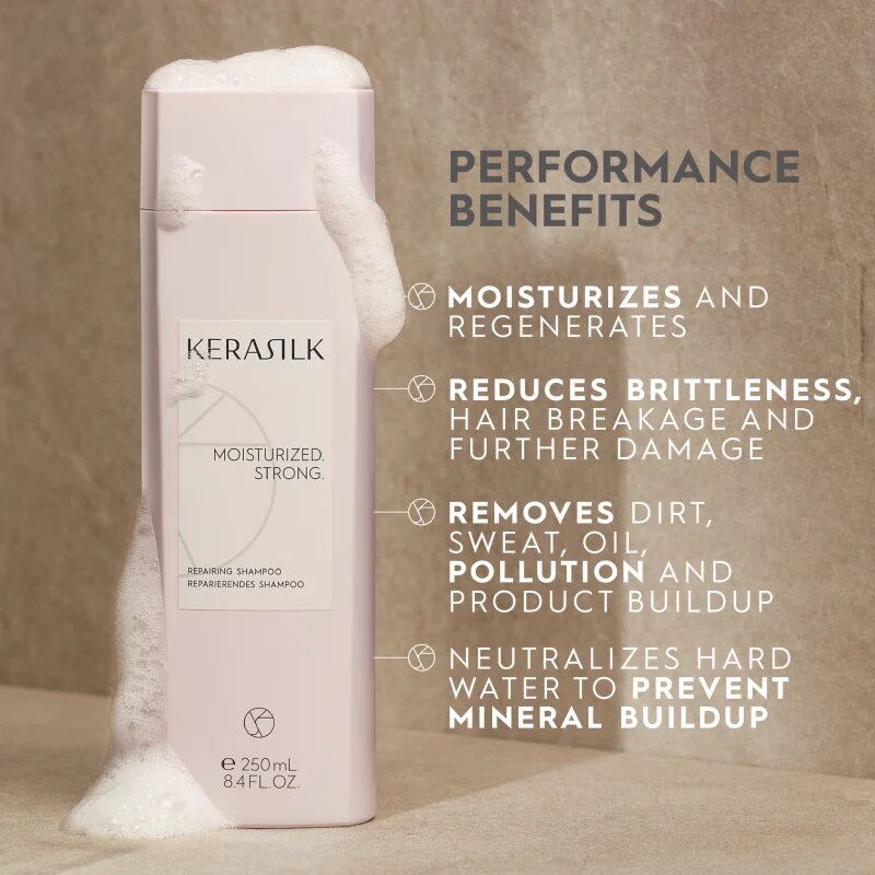 KERASILK Essentials Repairing Shampoo čistilni in hranilni šampon za suhe in poškodovane lase 250 ml
