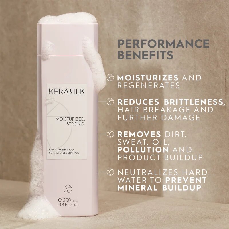 KERASILK Essentials Repairing Shampoo čistilni in hranilni šampon za suhe in poškodovane lase 750 ml
