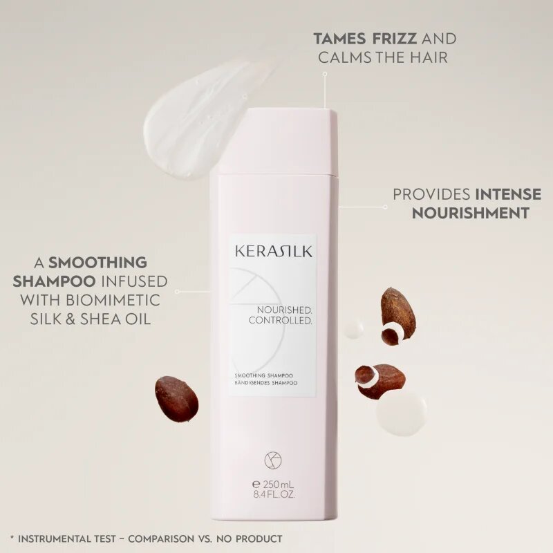 KERASILK Essentials Smoothing Shampoo šampon za grobe in neobvladljive lase 75 ml