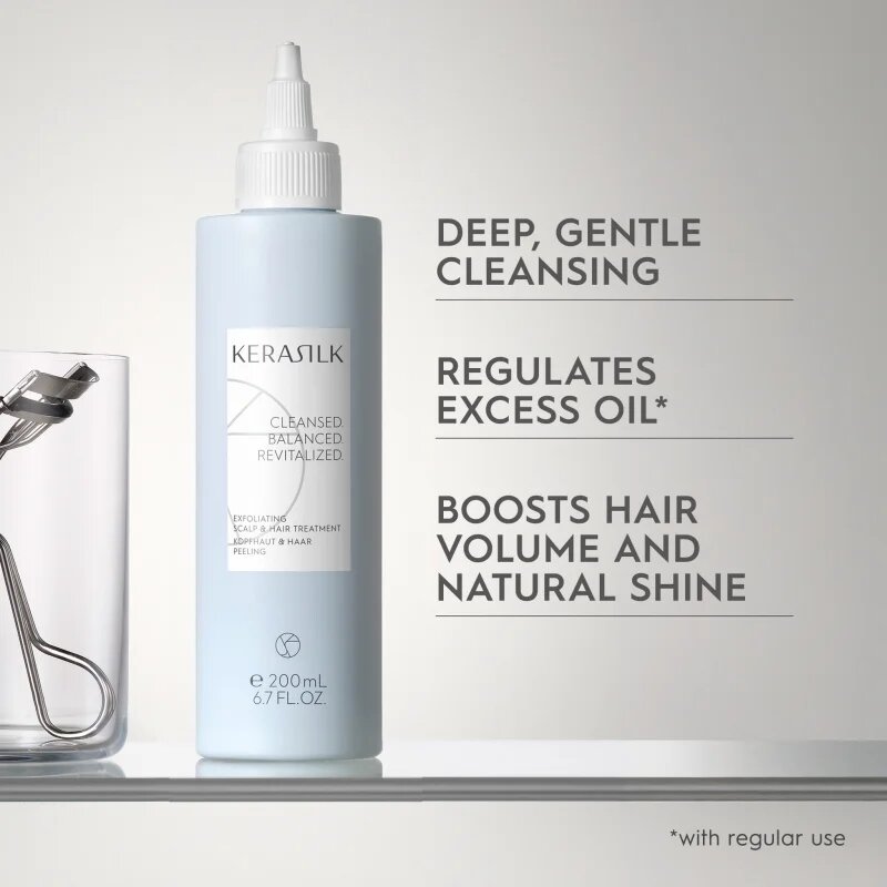 KERASILK Specialists Exfoliating Scalp & Hair Treatment nega pred šamponiranjem z učinkom eksfoliacije 200 ml