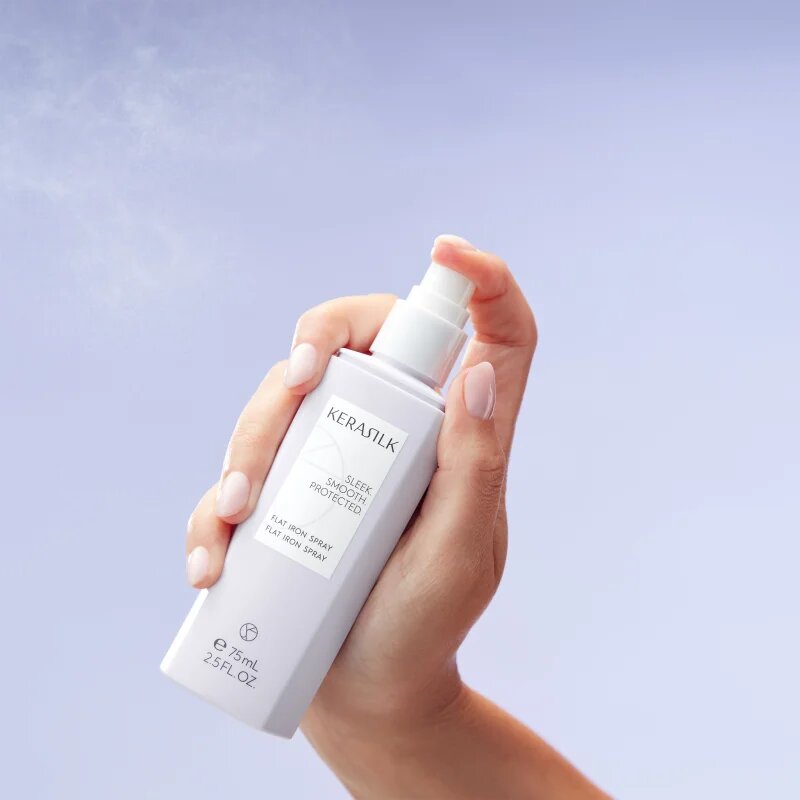 KERASILK Styling Flat Iron Spray pršilo za zaščito las med toplotnim oblikovanjem z likalnikom ali kodralnikom 75 ml