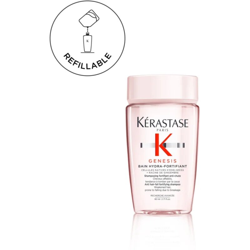 Kérastase Genesis Bain Hydra-Fortifiant krepilni šampon za oslabljene lase ki so nagnjeni k izpadanju 80 ml