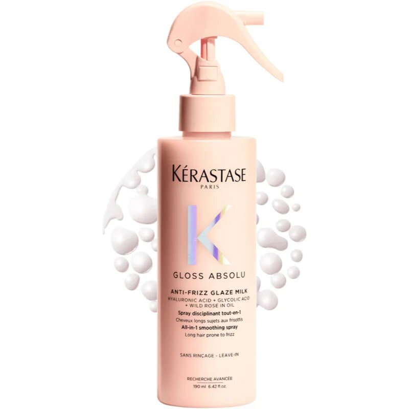 Kérastase Gloss Absolu Anti-Frizz Glaze Milk pršilo brez spiranja za sijaj in mehkobo las 190 ml