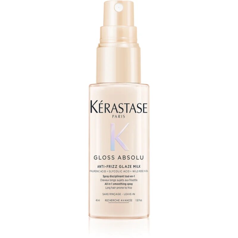 Kérastase Gloss Absolu Anti-Frizz Glaze Milk pršilo brez spiranja za sijaj in mehkobo las 45 ml