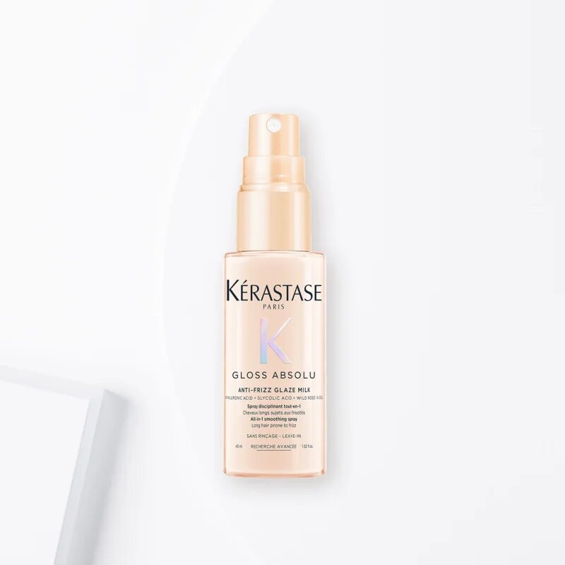 Kérastase Gloss Absolu Anti-Frizz Glaze Milk pršilo brez spiranja za sijaj in mehkobo las 45 ml