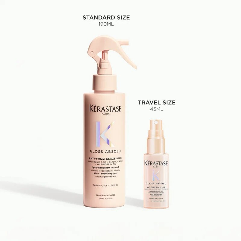 Kérastase Gloss Absolu Anti-Frizz Glaze Milk pršilo brez spiranja za sijaj in mehkobo las 45 ml