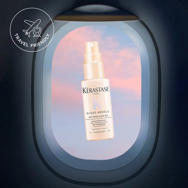 Kérastase Gloss Absolu Anti-Frizz Glaze Milk pršilo brez spiranja za sijaj in mehkobo las 45 ml