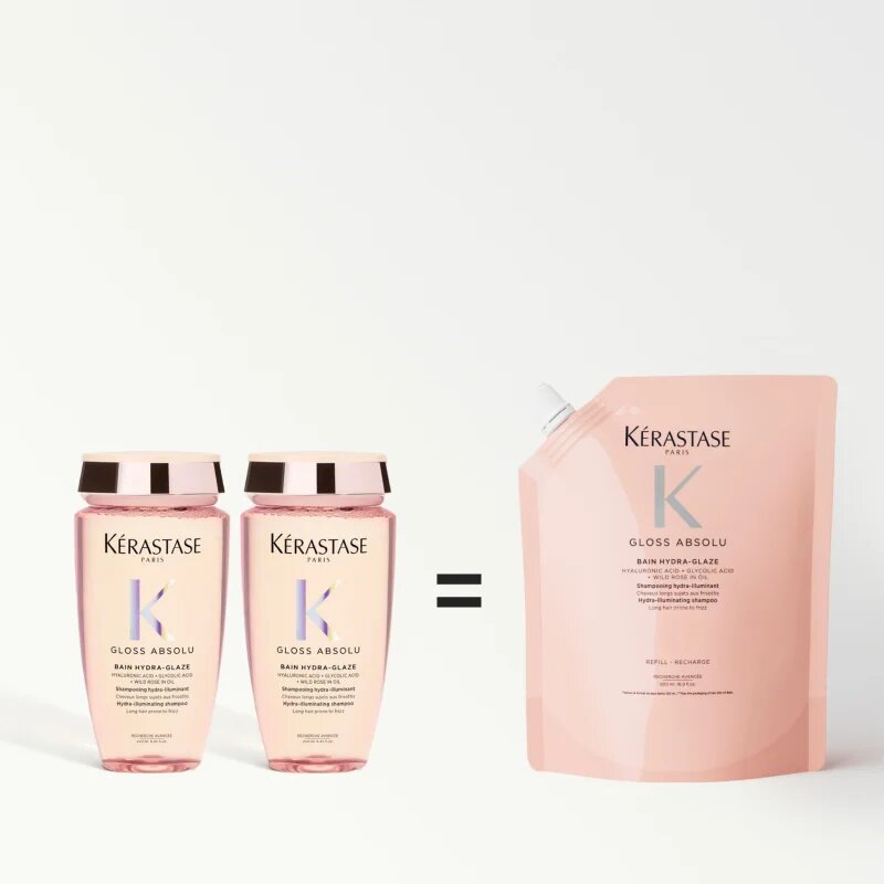 Kérastase Gloss Absolu Bain Hydra-Glaze šampon za sijaj in mehkobo las Refill 500 ml