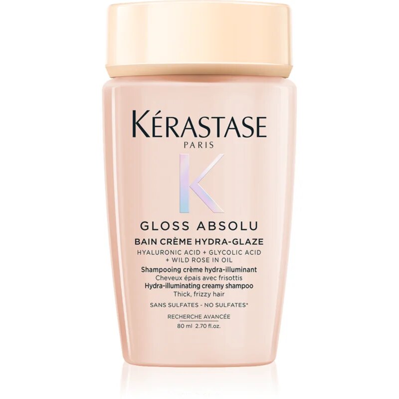 Kérastase Gloss Absolu Créme Bain Hydra-Glaze šamponska kopel za sijaj in mehkobo las 80 ml