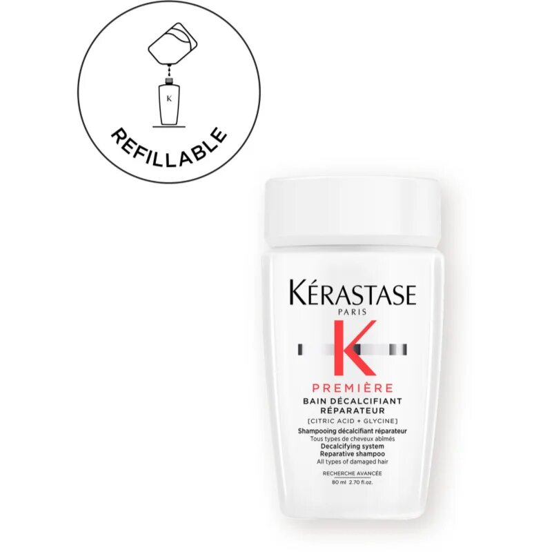 Kérastase Première Bain Décalcifiant Réparateur šamponska kopel za poškodovane lase 80 ml