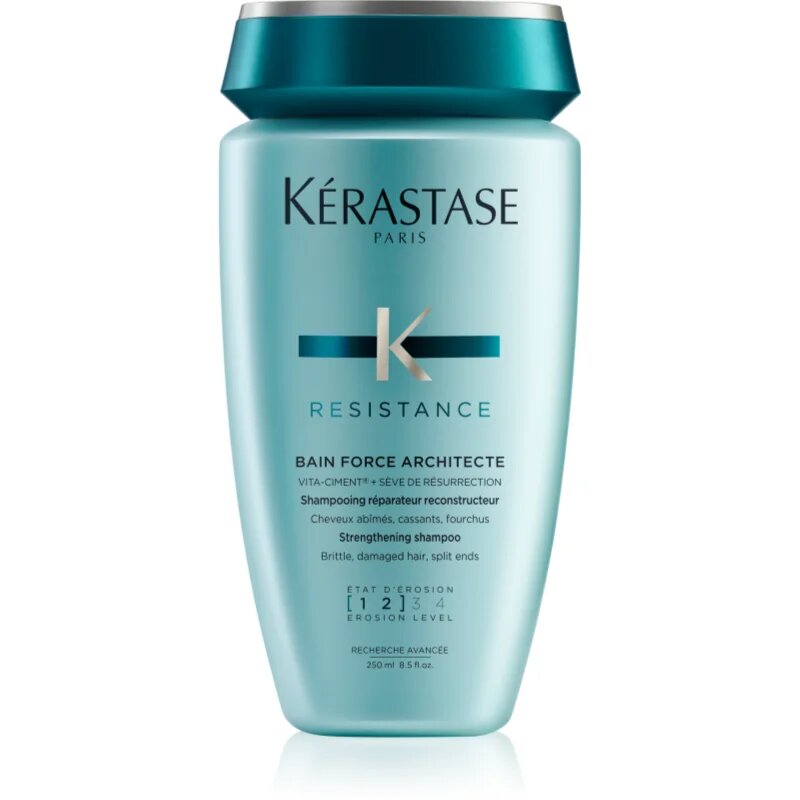 Kérastase Résistance Bain Force Architecte šamponska kopel s krepilnimi učinki za oslabljene in rahlo poškodovane lase 250 ml