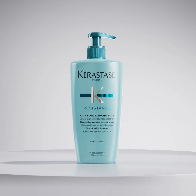 Kérastase Résistance Bain Force Architecte šamponska kopel s krepilnimi učinki za oslabljene in rahlo poškodovane lase 500 ml