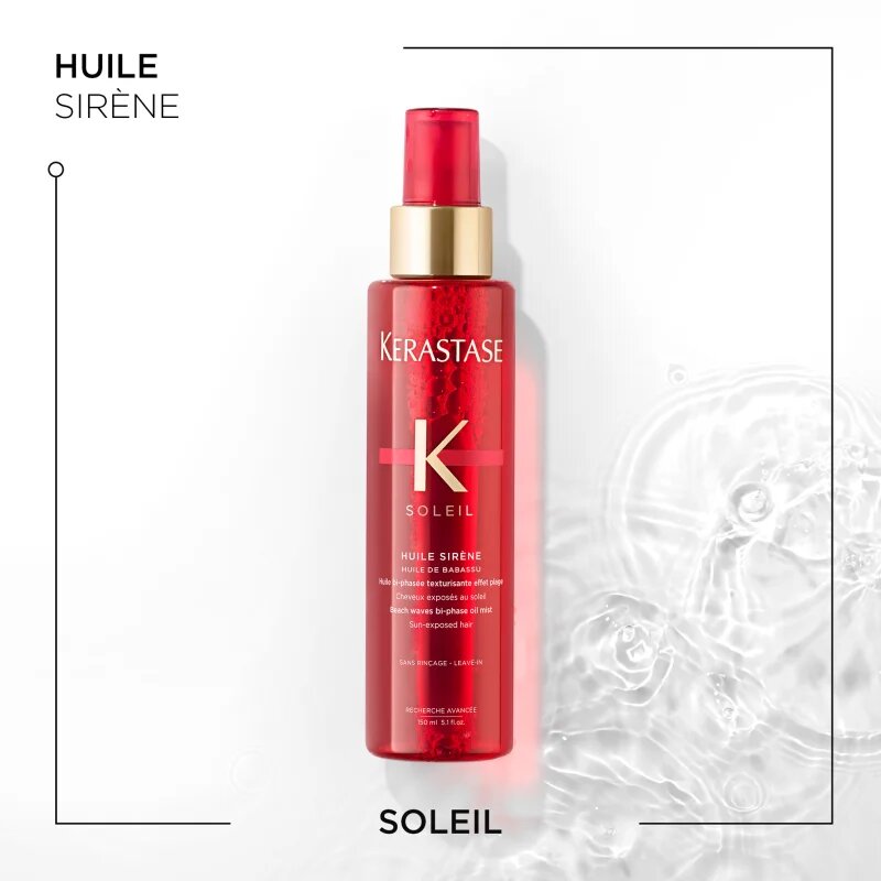 Kérastase Soleil Huile Sirène vlažilna dvofazna oljasta meglica za učinek kot s plaže z UV filtrom 150 ml