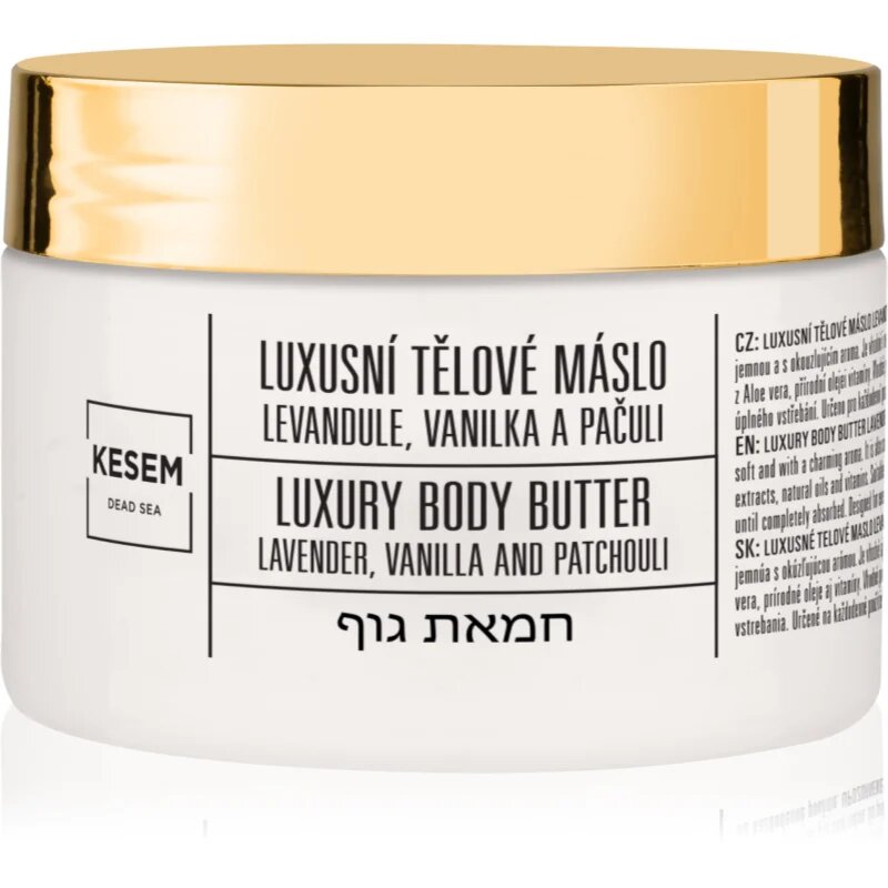 KESEM Luxury Body Butter Lavender Vanilla & Patchouli maslo za telo levandule vanilka a pačuli 350 ml