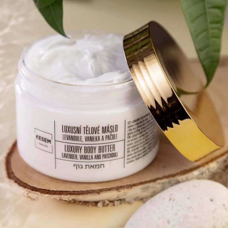 KESEM Luxury Body Butter Lavender Vanilla & Patchouli maslo za telo levandule vanilka a pačuli 350 ml