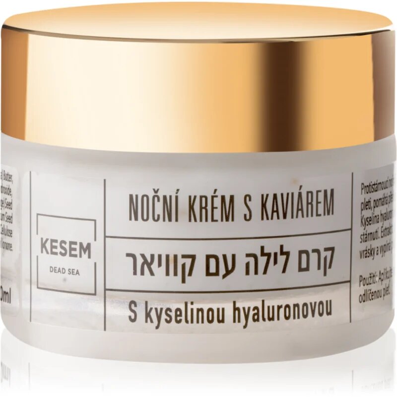 KESEM Night Cream with Caviar and Hyaluronic Acid nočna krema s kaviarjem in hialuronsko kislino 50 ml