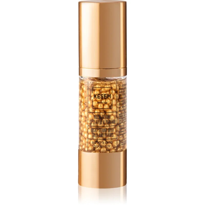 KESEM Night Serum with Gold and Pearls nočni serum z zlatom in biseri 30 ml