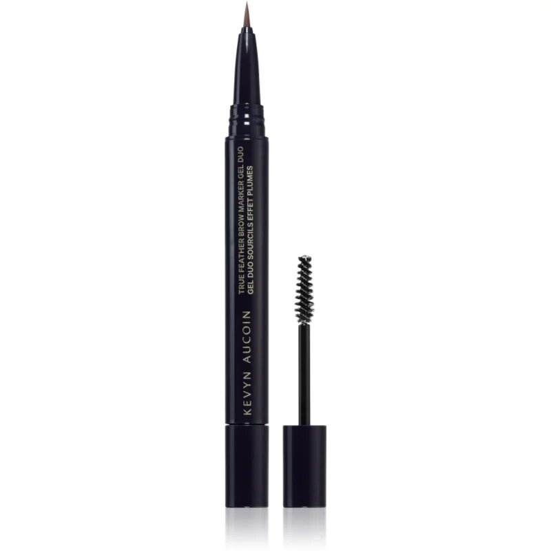 Kevyn Aucoin True Feather Brow Marker Gel Duo tekoče črtalo za obrvi s krtačko odtenek Warm Brunette 04 ml
