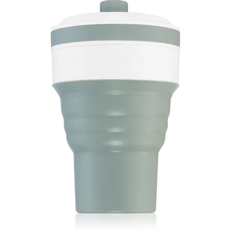 KidPro Collapsible Mug skodelica s slamico Grey 1 kos