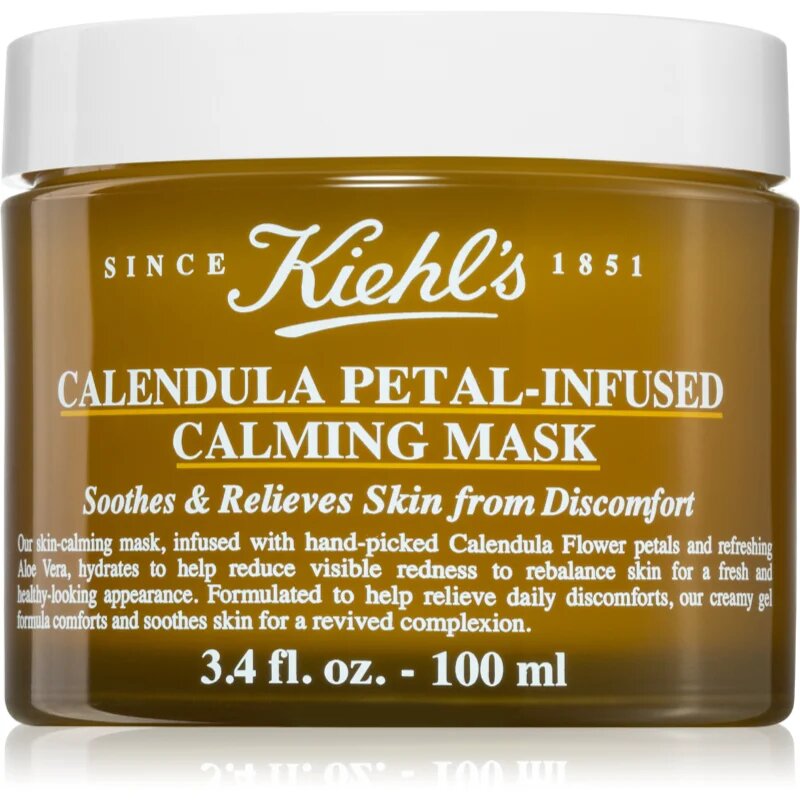Kiehl's Calendula Petal-Infused Calming Mask vlažilna maska za obraz za vse tipe kože 100 ml