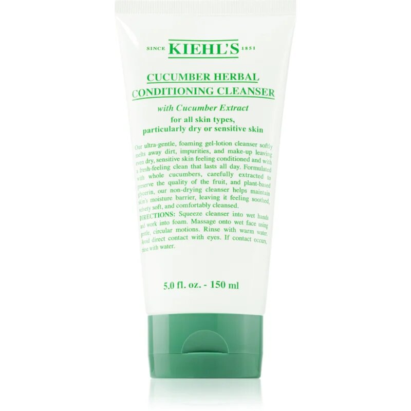 Kiehl's Cucumber Conditioning Cleanser nežna čistilna emulzija za vse tipe kože vključno z občutljivo kožo 150 ml