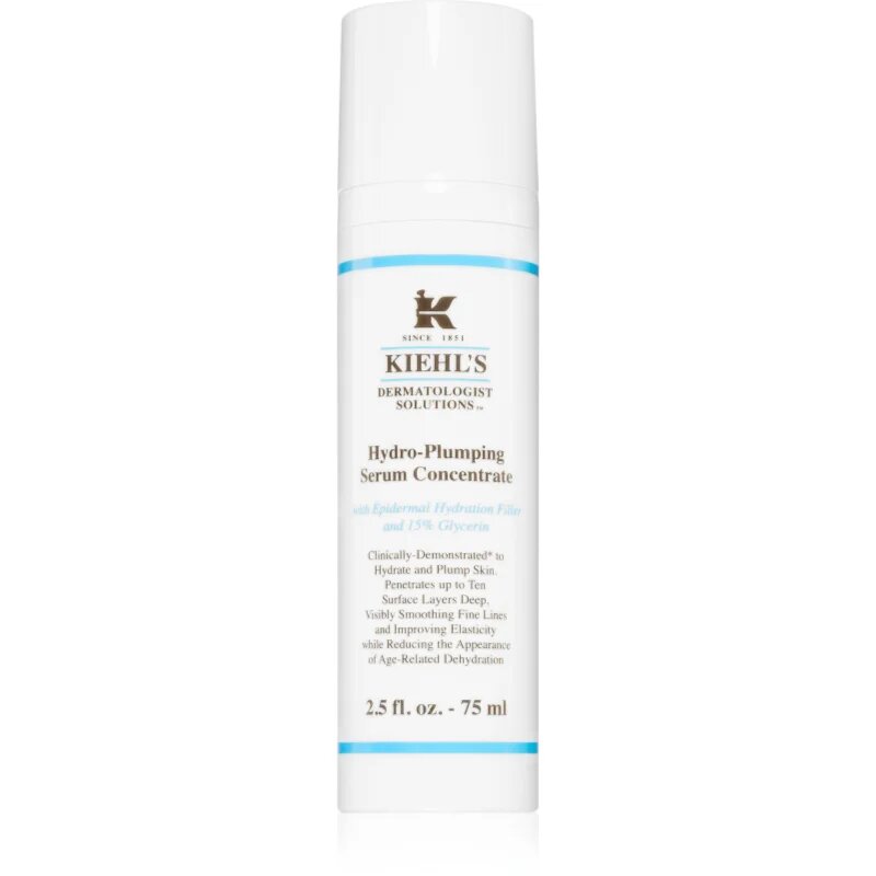 Kiehl's Dermatologist Solutions Hydro-Plumping Serum Concentrate vlažilni serum za vse tipe kože vključno z občutljivo kožo 75 ml