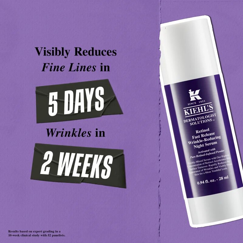 Kiehl's Dermatologist Solutions Retinol Skin-Renewing Daily Micro-Dose Serum serum z retinolom proti gubam za vse tipe kože vključno z občutljivo kož
