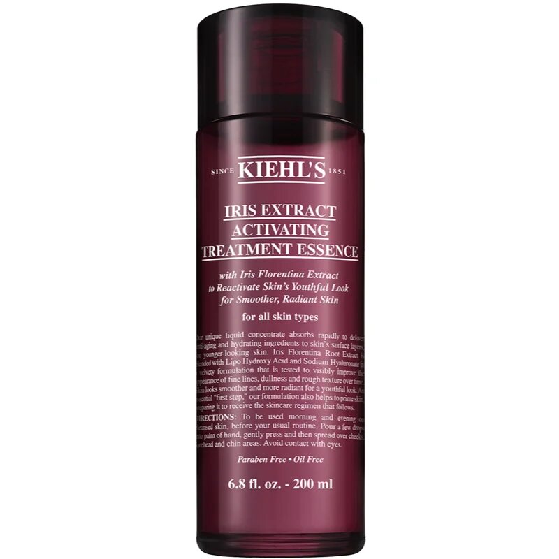 Kiehl's Iris Extract Activating Treatment Essence vlažilna esencialna voda za vse tipe kože vključno z občutljivo kožo 200 ml