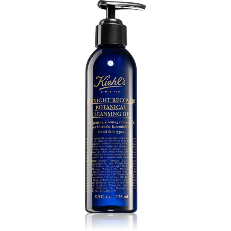 Kiehl's Midnight Recovery Botanical Cleansing Oil olje za odstranjevanje ličil za vse tipe kože vključno z občutljivo kožo 175 ml