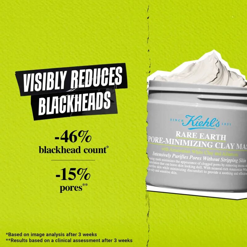 Kiehl's Rare Earth Deep Pore Cleansing Mask globoko čistilna maska z ilovico 125 ml