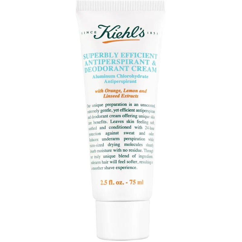 Kiehl's Superbly Efficient Antiperspirant & Deodorant Cream kremasti antiperspirant za vse tipe kože 75 ml